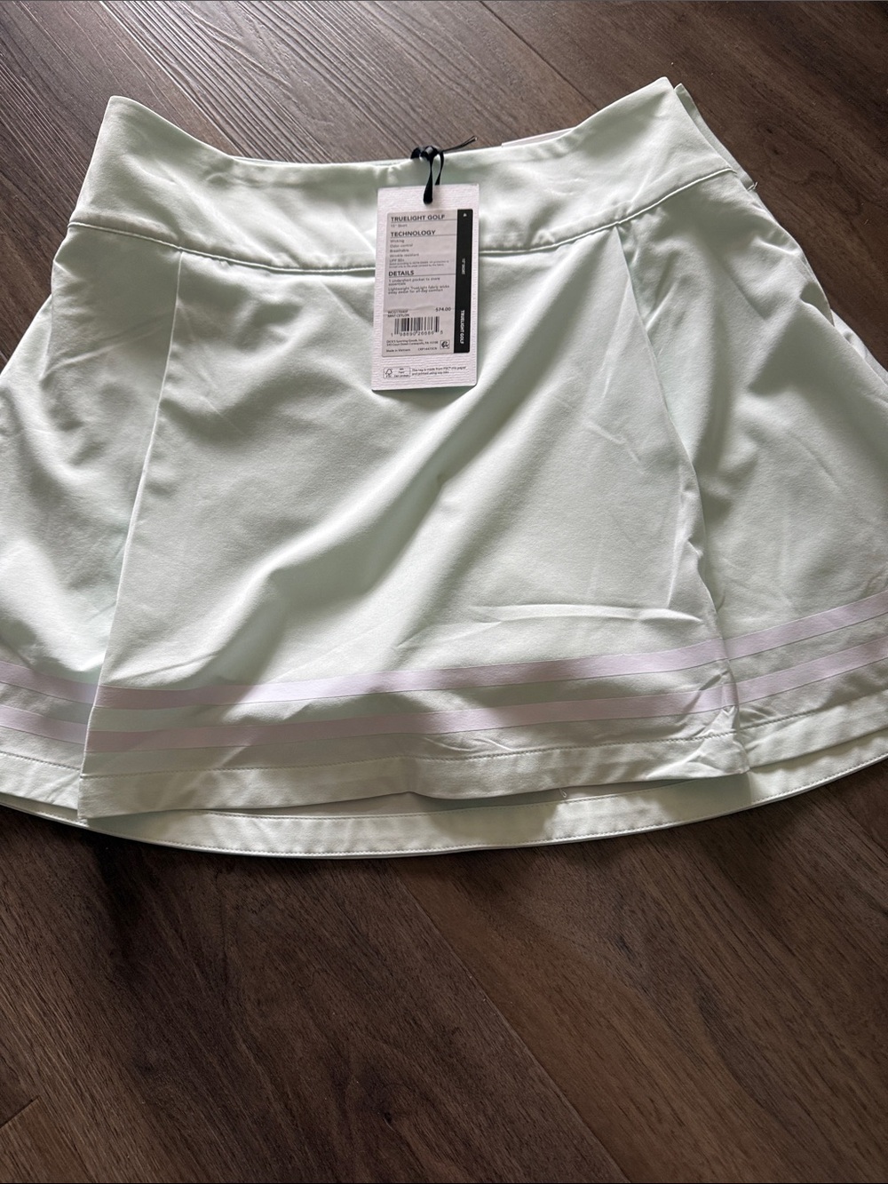 CALIA by Carrie Underwood Mint Green Athletic Skort with white stripes size 4